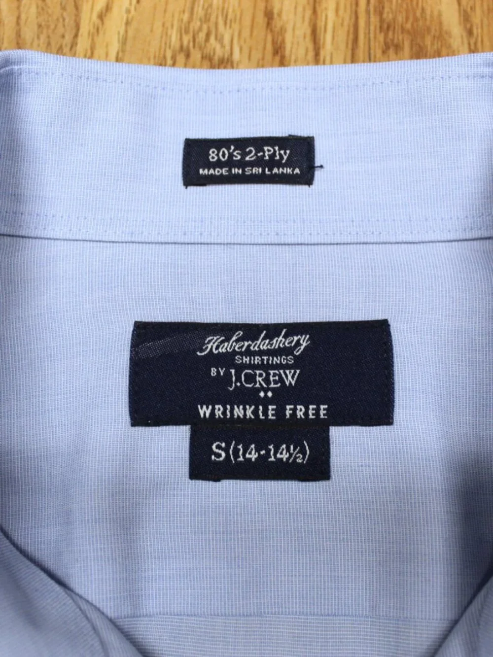 J.CREW REGULAR FIT HABERDASHERY SHIRT 100% COTTON LIGHT BLUE SMALL, S